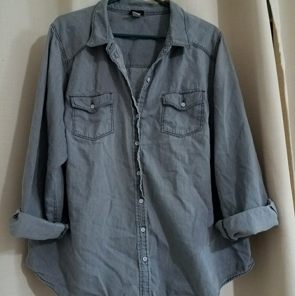 Plus Size Gray Shirt